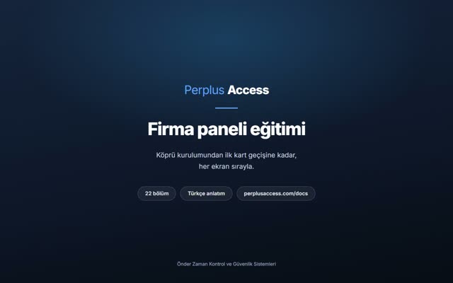 Eğitim videosunun ilk karesi